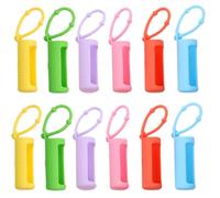 SOLUSTRE 12pièces Étui Silicone Protecteur pour Flacon Huile Essentielle avec Protection Renforcée et Transport Facile pour Voyage et Usage Quotidien