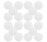 SOLUSTRE 150 Pièces Napperon en Papier Rond Dentelle Blanche 7,5 Pouces