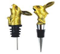 SOLUSTRE 1ensemble Set de Bec Verseur et Bouchon Acier Inoxydable Forme de Lapin Accessoire Pratique pour Vin Décoration Bouteille Réutilisable pour Maison Fête et Hôtel