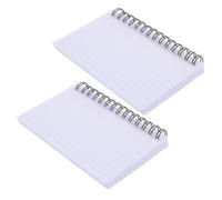 SOLUSTRE 2 Pièces Bloc-notes à Spirale, Portable, Papier Blanc | Carnet de Notes Compact, Prise en Main Confortable, Organisation des Tâches, Usage t Listes