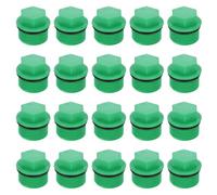 SOLUSTRE 20 Bouchons de Vidange pour L'extérieur en Ppr 3/4 Pouces Filetés, Connexion Sécurisée Réutilisable pour Jardin et Irrigation, Pack de 20 Pièces Vertes