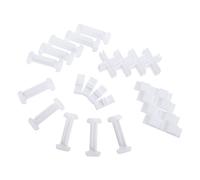 SOLUSTRE 22 Pièces Clip de Fixation pour Séparateur de Tiroir en Plastique Blanc Clip de Retenue et Boucle Croisée, Installation Facile pour Optimisation de l'espace Salons et Boutiques