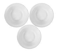 SOLUSTRE 3 Pièces Bol Mélangeur en Émail Vintage Blanc 1,37 Quart avec Bord Roulé, Solide et Facile à Nettoyer, pour Camping et Préparation de Repas