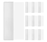 SOLUSTRE 30ensemble Porte-étiquettes Adhésifs Transparent Étanches avec Cartes Vierges pour Étagères de Bureau Supermarchés et Magasins Pochettes de Classification Plastique Claires