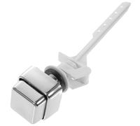 SOLUSTRE 4 Pièces Bouton-poussoir de Toilette Latéral Argenté en Plastique Surface Ultra-lisse et Haute Performance, Accessoire Wc pour Réparation et Remplacement du Réservoir