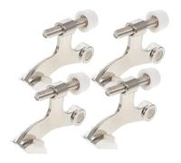 SOLUSTRE 4 Pièces Butée de Charnière avec Amortisseur en Alliage de Zinc Argenté, Renforce la Friction, Installation Simple, pour Chambres et Salles de Bain