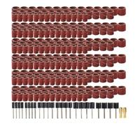 SOLUSTRE 458pièces Kit de Bandes Abrasives pour Ponçage avec Anneaux de Sable Accessoires pour Meuleuses Électriques Résistant et Polyvalent pour Bois Métal et Plastique
