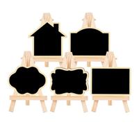 SOLUSTRE 5pcs Tableaux Noirs en Bois Chevalet, Finition Soignée et Résistance, Décoration Créative pour Table de Restaurant ou Café