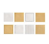SOLUSTRE 8 Pièces Blocs-notes Adhésifs, Notes Mémo Papier, Design Créatif | Papier, Usage Bureau et Cours, à Coller sur Mur ou Ordinateur, Rangement Pratique