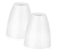 SOLUSTRE Abat Jour Blanc en Plastique Multifonctionnel pour Lampe de Chevet et Bureau, 2pcs, Robuste, Compatible Douille E14, Design Simple et Élégant pour Usage Domestique