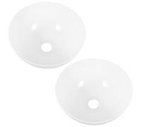 SOLUSTRE Abat-jour de Lampe Champignon Design Élégant 2pcs en Plastique Blanc pour Protéger les Yeux et Adoucir la Lumière 25mm Demi-circulaire Chambre ou Salle à Manger