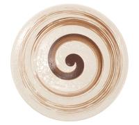SOLUSTRE Assiette Pratique et Solide Motif Spirale en Relief en Céramique Blanche pour Bars et Cafés, pour Desserts et Apéritifs