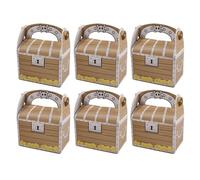 SOLUSTRE Boîte à Friandises Pirate Vintage en Papier, Lot de 12 Pièces Portable et Organiseur de Rangement pour Fête D'anniversaire Garçon et Filles Thème Pirates