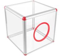SOLUSTRE Boîte à Tombola Transparente en Acrylique Fente Pratique et Alliage D'aluminium, Urne pour Mariage et Collecte de Dons, Design Compact et Facile à Transporter