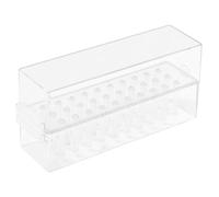 SOLUSTRE Boîte de Rangement Transparente en Abs 30 Emplacements Organiseur Pratique pour Têtes de Broyage pour Mèches de Perceuse, pour Usage à Domicile et Manucure