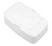 SOLUSTRE Boîte Distributrice de Lingettes Humide Plastique Blanche pour Bébé, Portable, Ouverture à Bouton, Fond Antidérapant, Rangement Salon Chambre et Puériculture, Étui à Lingettes