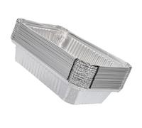 SOLUSTRE Boîtes en Aluminium pour Barbecue 20 Pièces 950ml Résistantes Haute Température Empilables Argenté pour Repas en Plein Air Barbecue Pratique Jetable