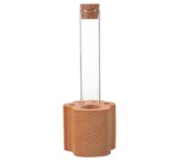 SOLUSTRE Bouteille Souvenir pour Poils d'animaux avec Base en Bois et Verre, Collecteur de Moustaches de Chat pour Rangement Commémoratif et Décoration Toute Pièce