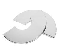 SOLUSTRE Cache Tuyau en Acier Inoxydable Rond Bride Fendue, Résistance à L'usure et Installation Facile pour Plomberie Élégante et Fonctionnelle