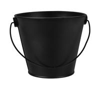 SOLUSTRE Collecteur D'huile Graisse Seau Cendre Noir pour Barbecue Extérieur en Fer-Blanc Résistant la Chaleur pour Gril et Friture