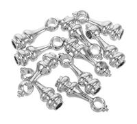 SOLUSTRE Connecteur Métallique Multifonctionnel pour Poteaux de Garde-corps 10 Pièces en Alliage de Zinc Argenté Trou de 4mm, Accessoires Décoratifs pour Meubles et Armoires à Vin