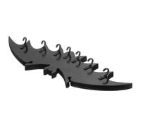 SOLUSTRE Crochet Mural Gothique en Alliage de Zinc et Bois Chauve-souris Noir Support Mural Robuste Décoration Halloween Originale et Fonctionnelle pour Clés et Chapeaux
