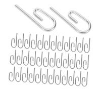 SOLUSTRE Crochets Métalliques et Réutilisables pour Rideaux Lot de 50 Argentés en Métal Coulissage Lisse sans Perçage Adaptés pour Rideaux de Bain et Salon