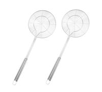 SOLUSTRE Écumoire Araignée en Acier Inoxydable 2pcs Manche Antidérapant et Haute Résistance la Chaleur Cuisine et Friteuse Domestique