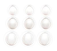 SOLUSTRE Ensemble de 9 Emporte-pièces en Plastique de Coquillage Surface Lisse et Démoulage Facile, pour DIY et Décoration de Gâteaux