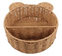 SOLUSTRE Étagère Murale de Chat Tressée en Corde de Papier pour Rangement Naturel et Décoratif, Support Mural Pratique pour Salon Cuisine