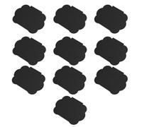 SOLUSTRE Étiquettes à Clipser Installation Suspendue Stable 10 Pièces Tableau Noir Effaçable pour Bacs de Rangement en Plastique Noir pour Bureau Cuisine
