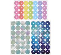 SOLUSTRE Étiquettes Autocollantes de Renforcement Perforées Rondes, Autocollants Adhésifs Robustes pour Documents et Cahiers, Lot de 12 Feuilles de Protection