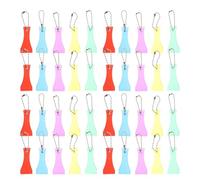 SOLUSTRE Grattoir Plastique de Cuillère avec Porte-clés, 50pcs, Outil à Gratter Portable Antidérapant pour Tickets de Loterie et Autocollants