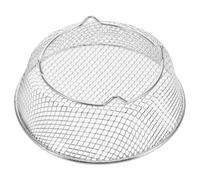 SOLUSTRE Grille Ronde en Acier Inoxydable Argentée Résistante la Corrosion pour Barbecue à Domicile, Suspend Viande, Accessoire Essentiel pour Friteuse à Air et Four