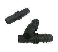 SOLUSTRE Kit de 20 Raccords D'irrigation en Plastique Noir pour Jardin, Incluant Coudes, Tés et Bouchons, Facile à Nettoyer, pour Cultures de Fleurs et Serrage