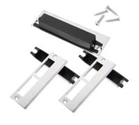 SOLUSTRE Kit de 3 Plaques de Porte en Métal Argenté pour Renforcement et Réparation de Gâche de Porte, Facile à Installer, pour Écoles et Centres Commerciaux