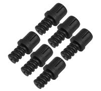 SOLUSTRE Kit de 6 Adaptateurs Ergonomiques pour Manche de Brosse de Toilette en Pp, Accessoires Noirs avec Connexion Filetée pour Balayette Wc en Salle de Bain