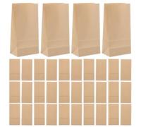 SOLUSTRE Lot de 100 Sacs en Papier Kraft Brun : Sacs réutilisables Polyvalents - 17,8 x 8,9 x 5,6 cm, sachets pour friandises, Snacks, pâtisseries et pour Petites Entreprises.