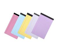 SOLUSTRE Lot De 5 Bloc-notes Brouillon Portable, Papier Ligné College, | Format Compact A5, Écriture Fluide, sans Transfert D’encre, Usage Académique et Professionnel