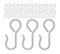 SOLUSTRE Lot de 50 Crochets Métalliques pour Appui-tête de Siège Auto, Design Compact en Fer Argenté, Résistants à l'usure, pour Organiser l'espace Divers Environnements