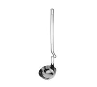 SOLUSTRE Louche à Soupe et Bord Poli Lisse en Acier Inoxydable 304 Manche Incurvé Cuillère de Service pour Restaurant et Buffet