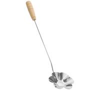 SOLUSTRE Moule à Beignets en Acier Inoxydable avec Manche en Bois Ergonomique, Cuillère Antiadhésive pour Friture, Outil Pratique Cuisine Maison