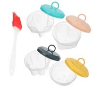 SOLUSTRE Moule à Œufs Couleur Aléatoire Vapeur Micro-ondable en Plastique Résistant Chaleur Pinceau, Cuisson Rapide des Œufs Petit-déjeuner Cuisine