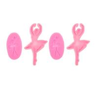 SOLUSTRE Moule Silicone 4pcs Ballerine pour Fondant et Chocolat, Antiadhésif, Résistant Haute Température, Décoration Gâteau pour Fêtes à Thème Princesse