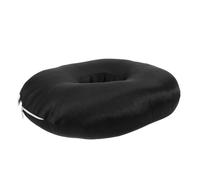 SOLUSTRE Oreiller Ergonomique Couleur Noire de O pour Oreille avec Trou, Rembourrage Coton Pp et Tissu Satin, Protège L'oreille Pendant le Sommeil Soins Après Piercing