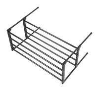 SOLUSTRE Organisateur de Chaussures Acier Inoxydable Double Couche Rangement et Stable Étagère de Sol pour Maison Casier à Chaussures Portable Support Pratique pour Plusieurs