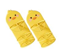 SOLUSTRE Organisateur de Maquillage en PP 2pcs Porte-éponge à Maquillage Jaune sans Perçage pour Ranger Petites Cosmétiques, pour Chambre de Filles