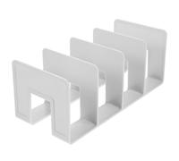 SOLUSTRE Organiseur de Livres Support Pratique en Plastique Blanc 4 Compartiments Résistant Finition Polie pour Documents et Magazines pour Salon et Bureau