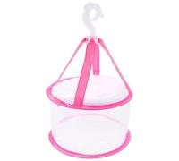 SOLUSTRE Panier de Séchage en Filet Rose pour Pinceaux de Maquillage, Support Stable en Tissu, Panier à Essorer pour Usage Domestique