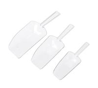 SOLUSTRE Pelles en Plastique Transparentes Légères, Cuillères Doseuses Multifonctions Lot de 3 pour Buffet pour Crème Glacée, Buffet et Usage Domestique Réutilisable